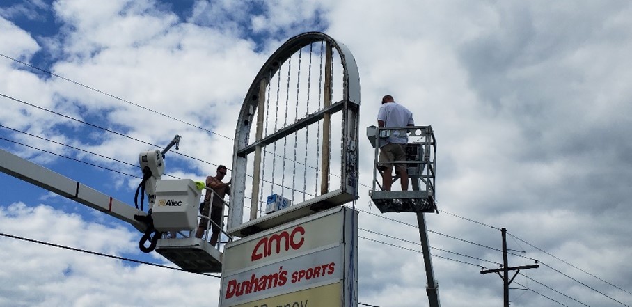 Sign removal by National Branding in Michigan