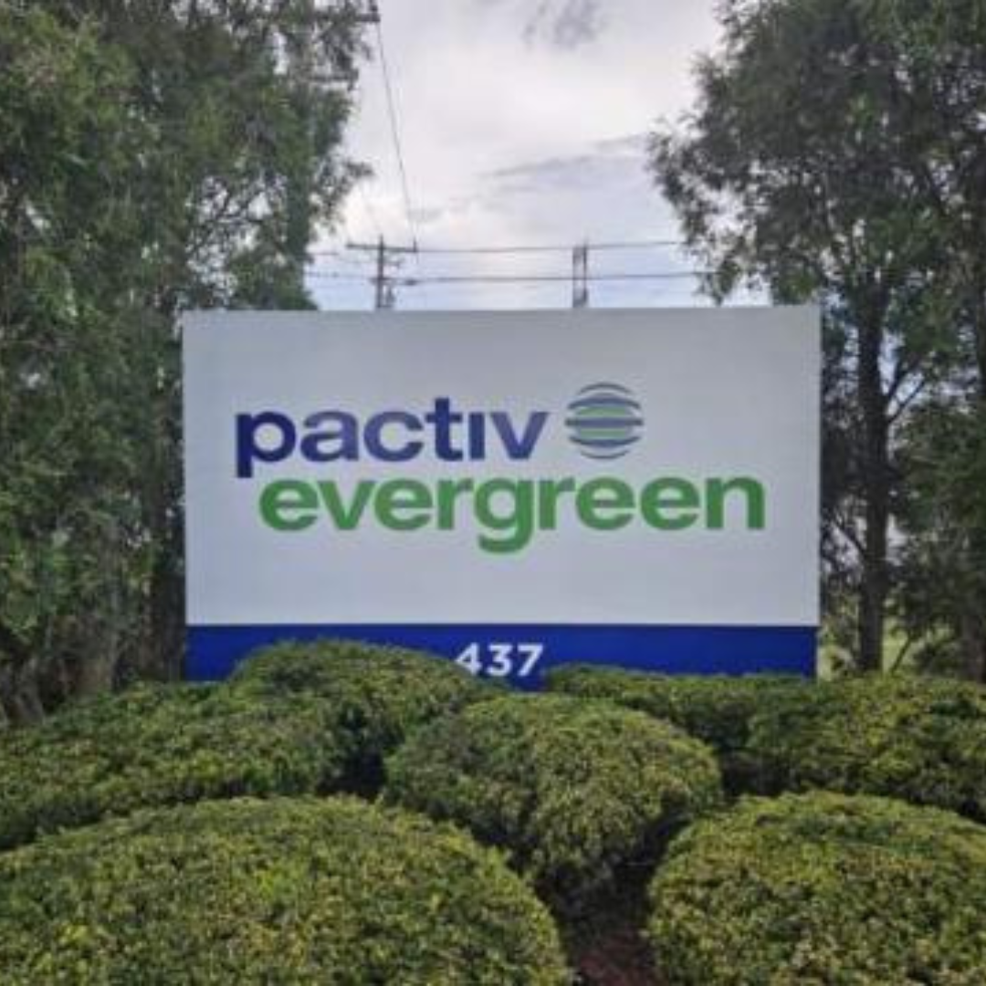 Pactiv Evergreen monument sign in Michigan