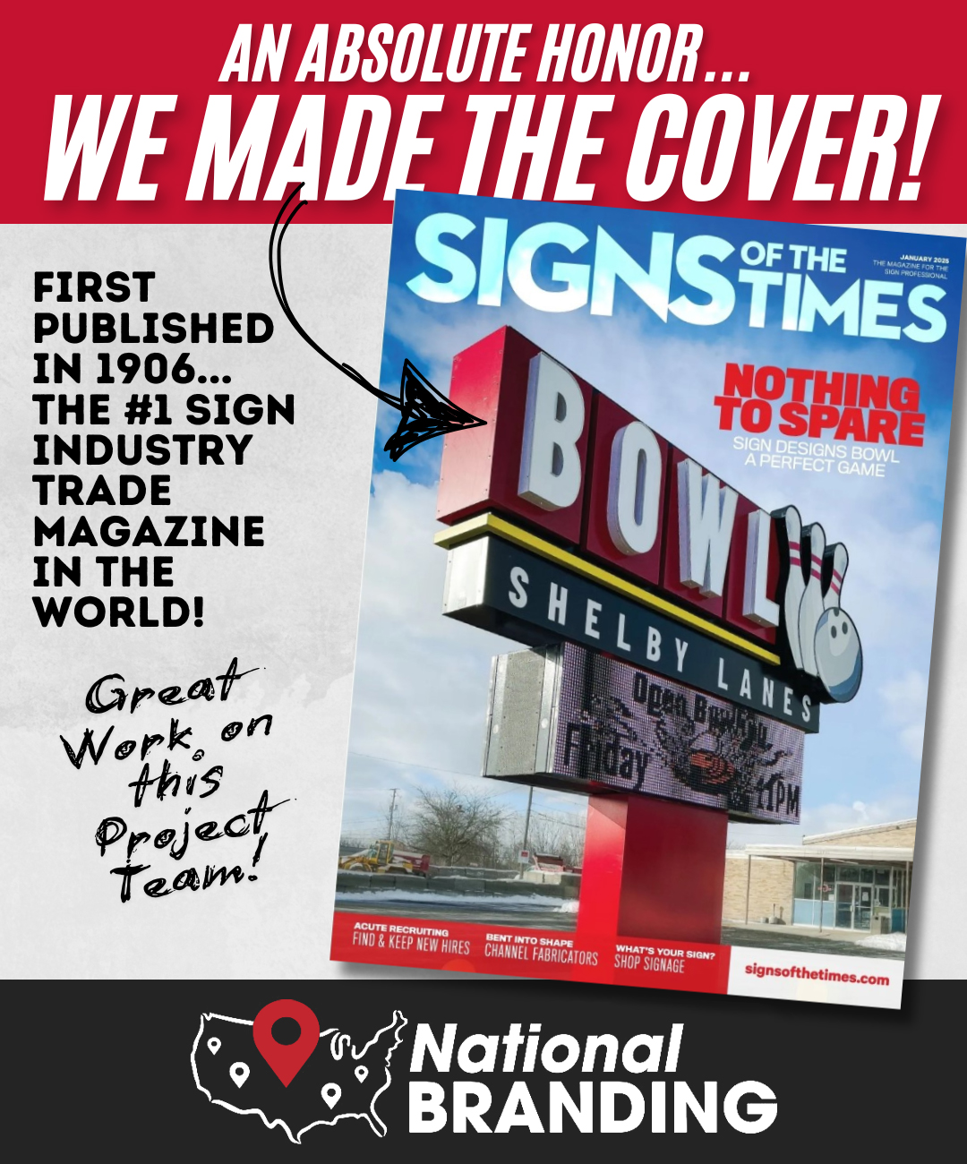 National Branding Featured on Cover of Signs of the Times Magazine!